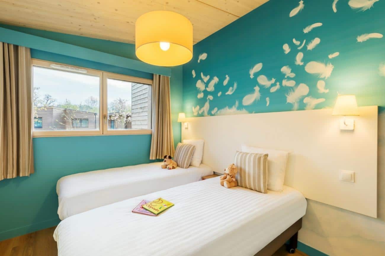 Center Parcs Villages twee eenpersoonsbedden